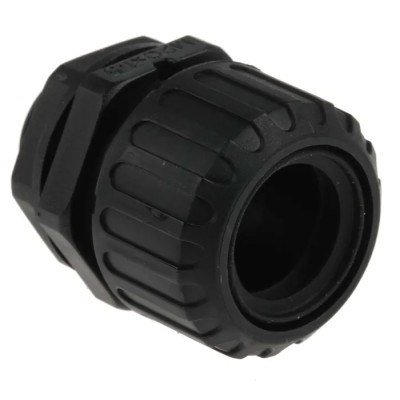 Adaptaflex Black Conduit Fitting, 21 mm Nominal Size, M20 Thread, Polyamide 66, IP69K/IP66/IP68/IP67 Rated ASF21/M20/A