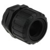 Adaptaflex Black Conduit Fitting, 21 mm Nominal Size, M20 Thread, Polyamide 66, IP69K/IP66/IP68/IP67 Rated ASF21/M20/A