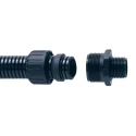 Adaptaflex Black Conduit Fitting, 21 mm Nominal Size, M20 Thread, Polyamide 66, IP69K/IP66/IP68/IP67 Rated ASF21/M20/A