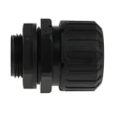 Adaptaflex Black Conduit Fitting, 21 mm Nominal Size, M20 Thread, Polyamide 66, IP69K/IP66/IP68/IP67 Rated ASF21/M20/A