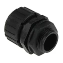 Adaptaflex Black Conduit Fitting, 21 mm Nominal Size, M20 Thread, Polyamide 66, IP69K/IP66/IP68/IP67 Rated ASF21/M20/A