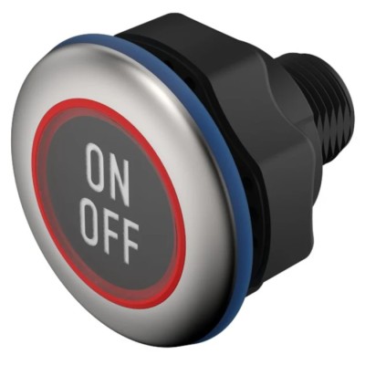EAO Capacitive Switch Latching NO Illuminated Green IO-Link IP69K Stainless Steel 32V dc 200mA 84-ACKS-B12-04BB
