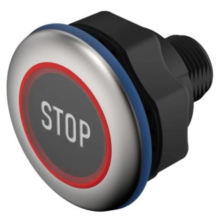 EAO Capacitive Switch Latching NO Illuminated Green IO-Link Stainless Steel IP69K 32V DC 200mA 84-ACKS-B11-04BA