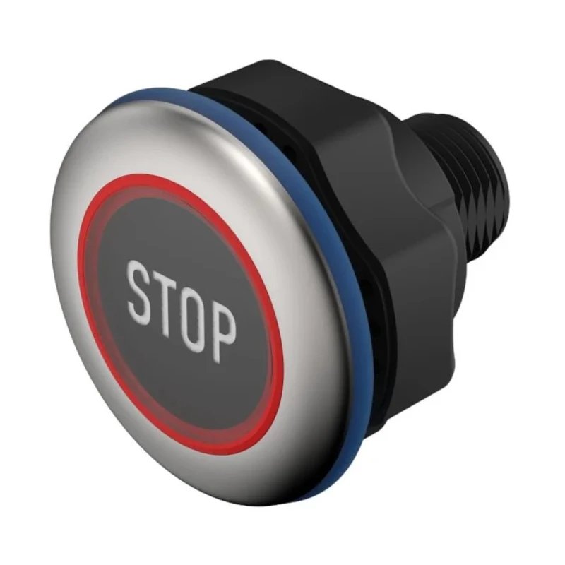 EAO Capacitive Switch Latching NO Illuminated Green IO-Link Stainless Steel IP69K 32V DC 200mA 84-ACKS-B11-04BA