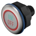 EAO Capacitive Switch Latching NO Illuminated Green Stainless Steel IP69K IO-Link 32V dc 200mA 84-ACKS-C12-04C1
