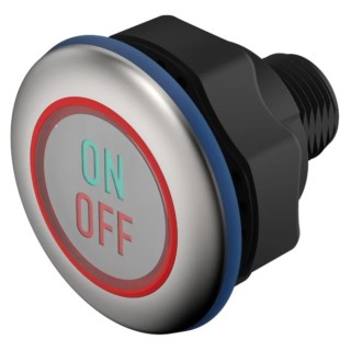 EAO Capacitive Switch Latching NO Illuminated Green Stainless Steel IP69K IO-Link 32V dc 200mA 84-ACKS-C12-04C1