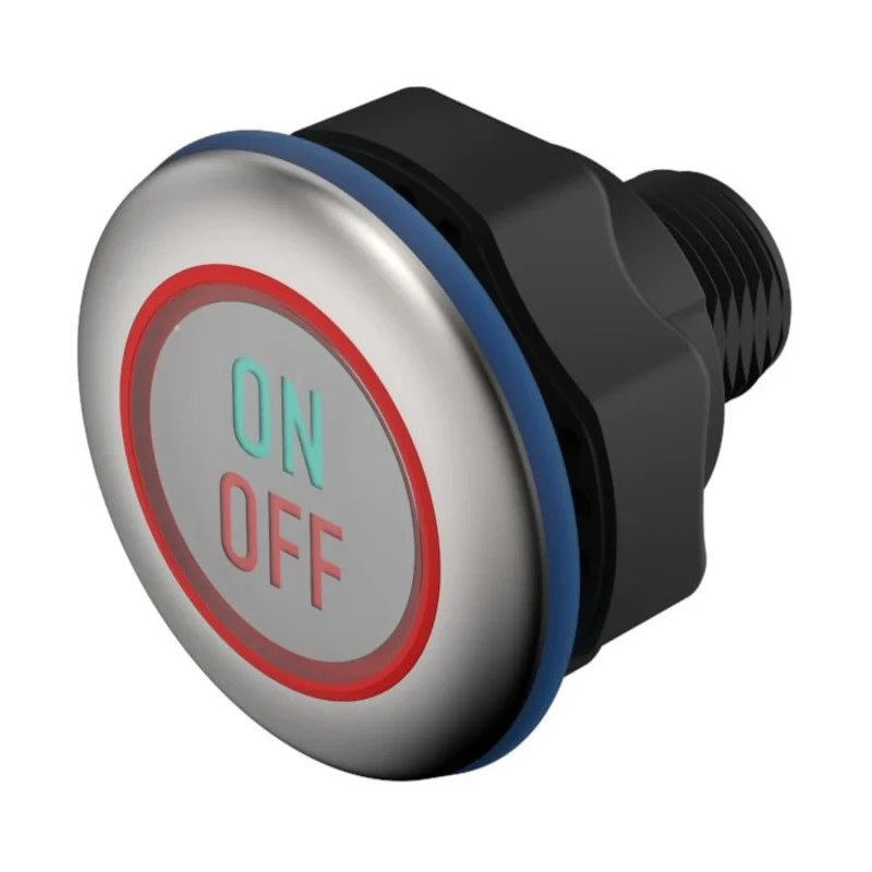 EAO Capacitive Switch Latching NO Illuminated Green Stainless Steel IP69K IO-Link 32V dc 200mA 84-ACKS-C12-04C1