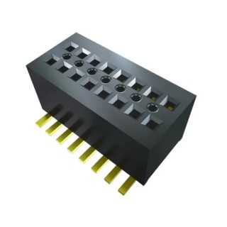 Samtec CLE Series Horizontal Surface Socket Strip 22-Contact 2 Row 0.8mm Pitch Through Hole CLE-111-01-G-DV-A-K-TR