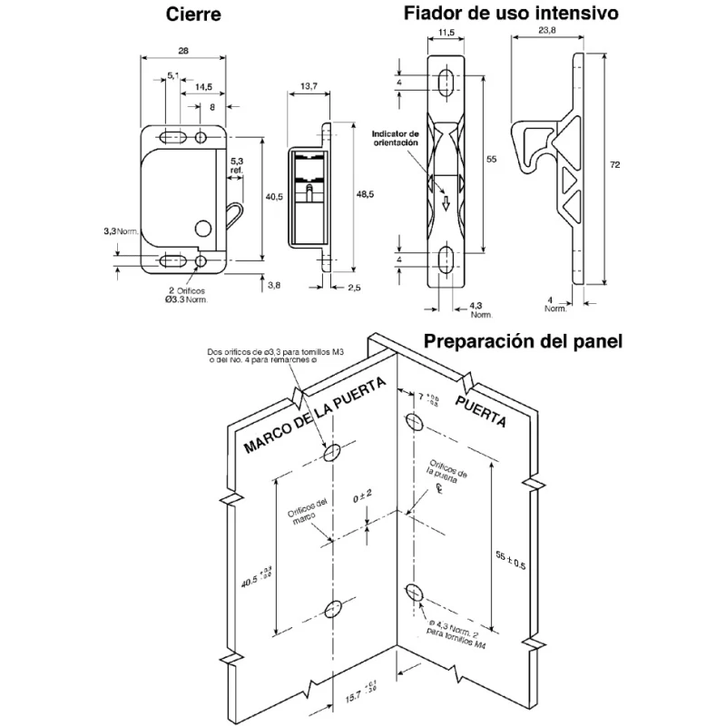 Southco Black ABS/Polycarbonate Door Latch 22N Pull Force Side Mount Grabber Catch C3-805