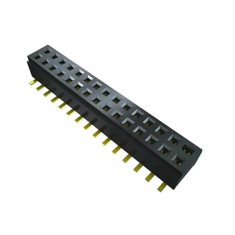 Samtec Vertical Surface Micro Socket Strip 16-Contact 2 Row 1 mm Pitch Through Hole CLM-108-02-F-D-K-TR