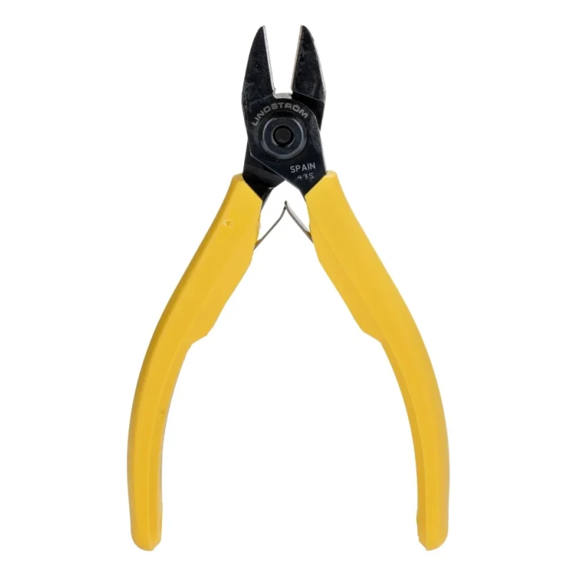 Lindstrom Micro Bevel ESD Safe Cable Cutter 125mm 2mm Cutting Capacity Steel Jaw Bi-Metal Handle 8160