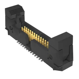 Samtec 50-Way 1.27mm Pitch Shrouded Male PCB Header Connector for Surface Mount, 2 Row EHF-125-01-F-D-SM-K-TR