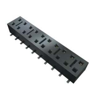 Samtec HLE Series Straight Surface PCB Socket 8-Contact 2 Row 2.54 mm Pitch Solder HLE-104-02-F-DV-BE-A-K-TR