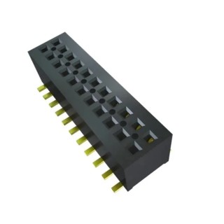 Samtec MLE Series Right Angle Surface PCB Socket 10-Contact 2 Row 1 mm Pitch Solder MLE-105-01-G-DV-P-TR