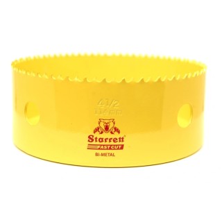 Starrett High-Speed Steel (HSS) 114 mm Diameter Bi-metal Drill Bit for Stainless Steel and Mild Steel Sheet FCH0412-G