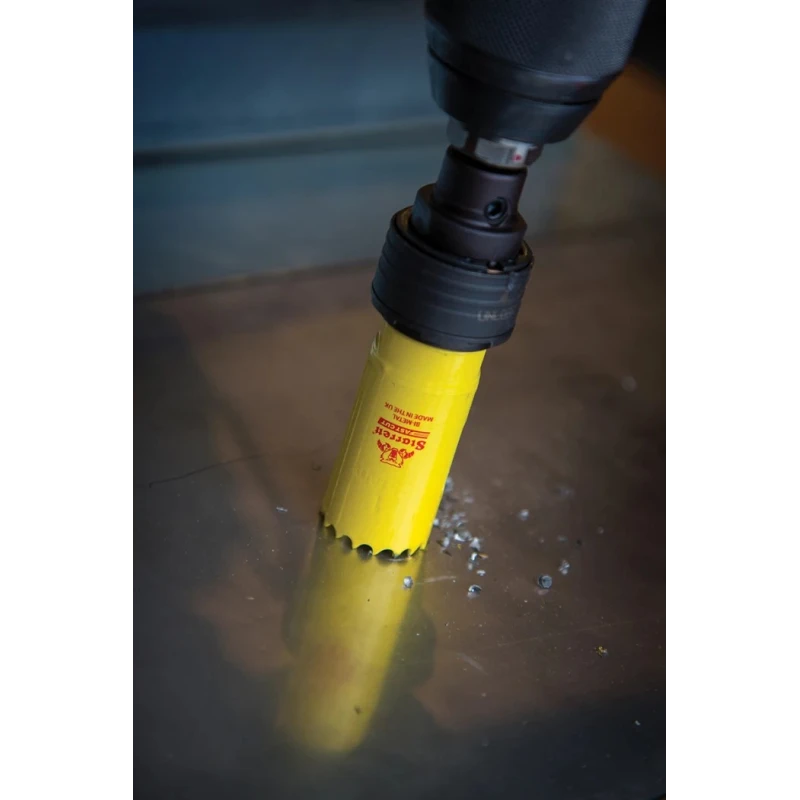 Starrett High-Speed Steel (HSS) 114 mm Diameter Bi-metal Drill Bit for Stainless Steel and Mild Steel Sheet FCH0412-G