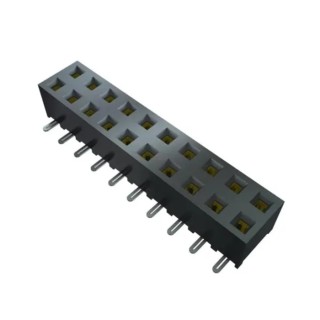 Samtec SMM Series 12-Contact 2-Row 2 mm Pitch Straight Surface PCB Socket SMM-106-02-S-D-P-TR