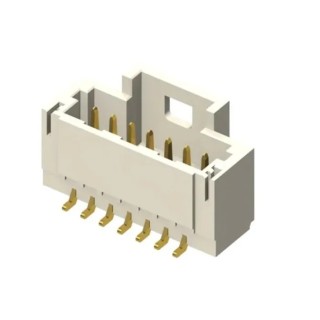 Samtec T1M Series Vertical Surface PCB Header 15 Contact(s) 1 mm Pitch 1 Row Shrouded T1M-15-F-SV-L-P