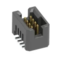 Samtec Vertical Through Hole PCB Header, 8 Contact, 1.27 mm Pitch, 2 Row, Shrouded, 3.2A, 250V TFM-104-02-L-D-K-TR
