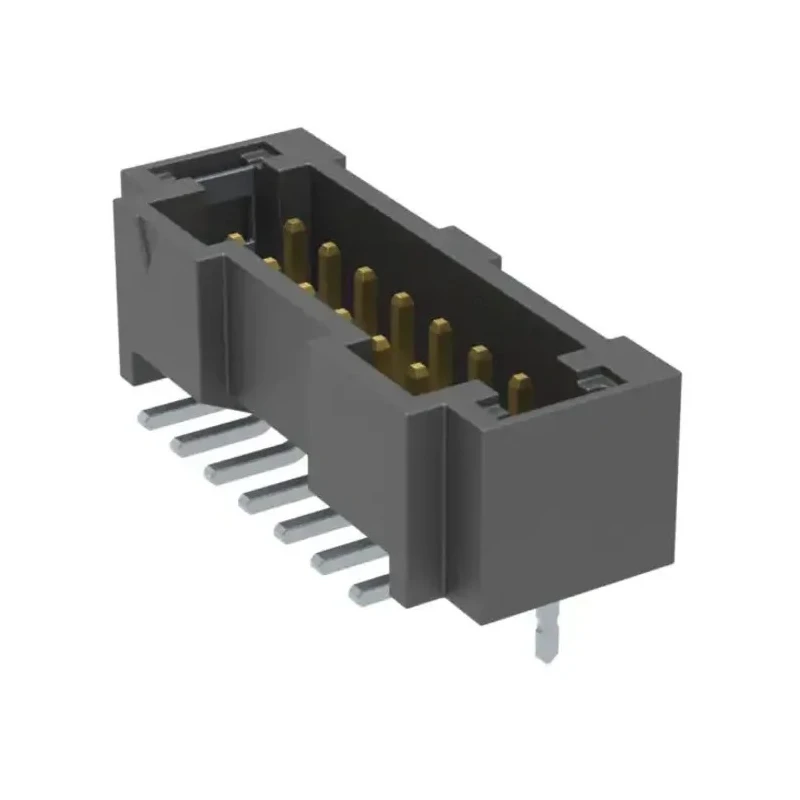 Samtec T2M Series Vertical Surface PCB Header 14 Contacts 2 mm Pitch 2 Row Shrouded T2M-107-01-L-D-SM-WT-K-TR