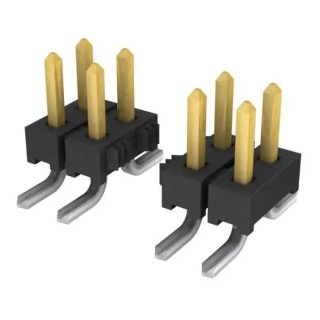Samtec TMM Series Vertical Surface Mount Pin Header, 3 Contacts, 2 mm Pitch, 1 Row, Gold-Plated TMM-103-06-L-S-SM-P-TR