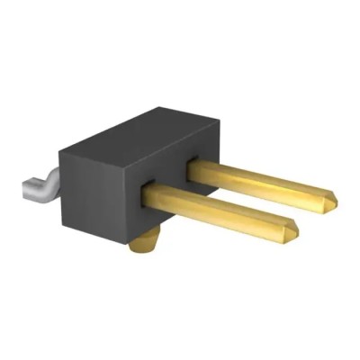 Samtec TSM Series Vertical Surface Pin Header, 2 Contacts, 2.54 mm Pitch, 1 Row, Unshrouded TSM-102-01-L-SH-A-K-TR