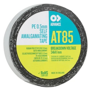 Advance Tapes Black Self-Amalgamating Tape 25mm x 10m Polyethylene Backing AT85