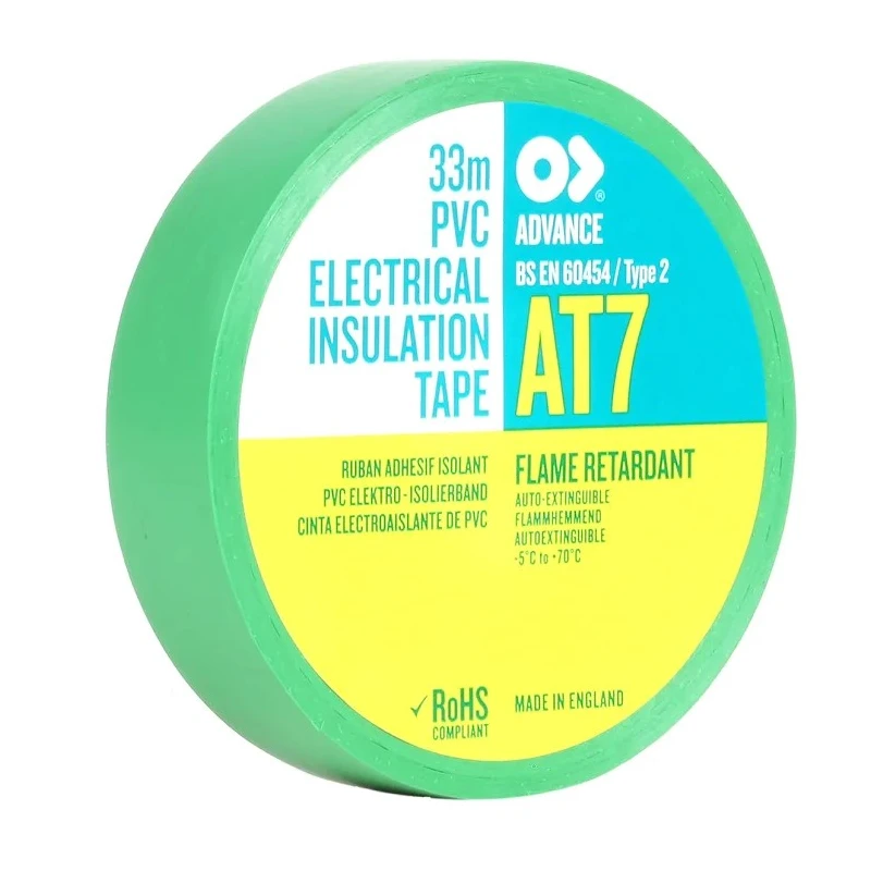 Advance Tapes Green Polyvinyl Chloride Electrical Tape 19mm x 33m AT7