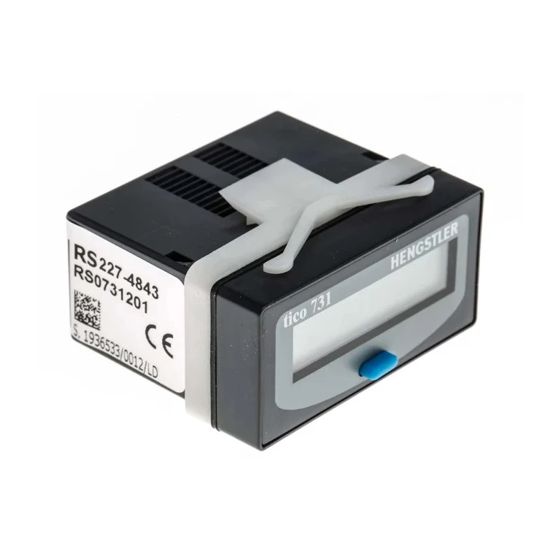 Hengstler TICO 731 Digital Counter, 8 Digit LCD Display, 7.5 kHz Maximum Count Frequency, 24V DC, Panel Mount 0 731 201