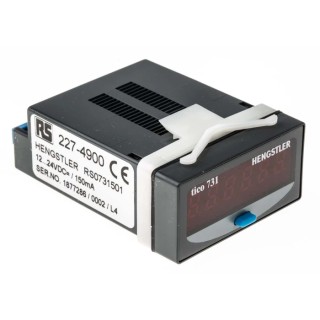 Hengstler Panel Mount Digital Counter, 6 Digit LED Display, 7.5 kHz Max Count Frequency, 24V DC Supply, Model 0 731 501