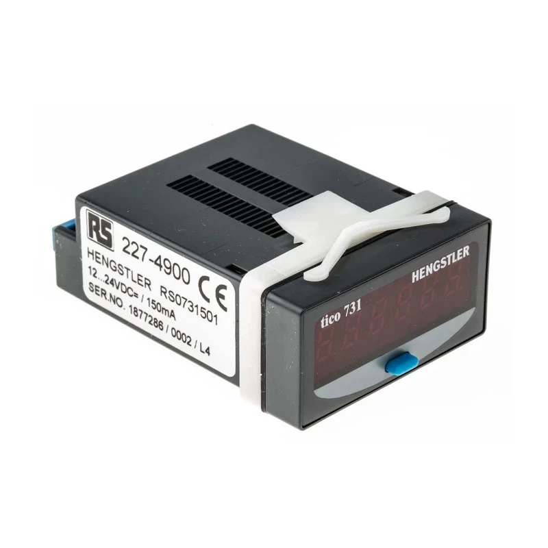 Hengstler Panel Mount Digital Counter, 6 Digit LED Display, 7.5 kHz Max Count Frequency, 24V DC Supply, Model 0 731 501