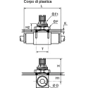Legris Flow Controller Flow Regulator Tube 4 mm, Maximum Pressure 10 bar, Polymer Body, Model 7776 04 00