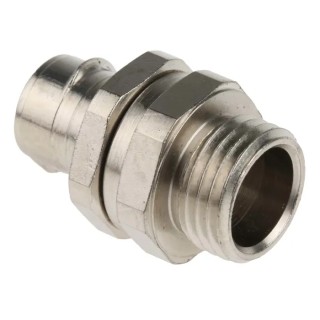 Adaptaflex Nickel-Plated Brass Conduit Fitting 16 mm Nominal Size M16 Thread IP40 Rated 7TCA296010R0045 S16/M16/B