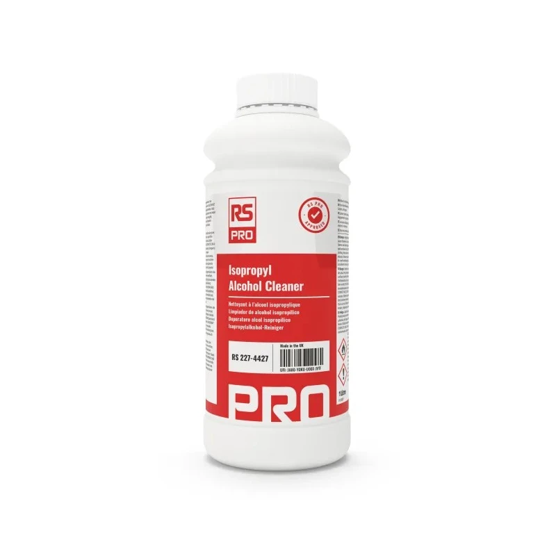 RS PRO Isopropyl Alcohol (IPA) Solvent Liquid Cleaner 1 L Bottle 227-4427