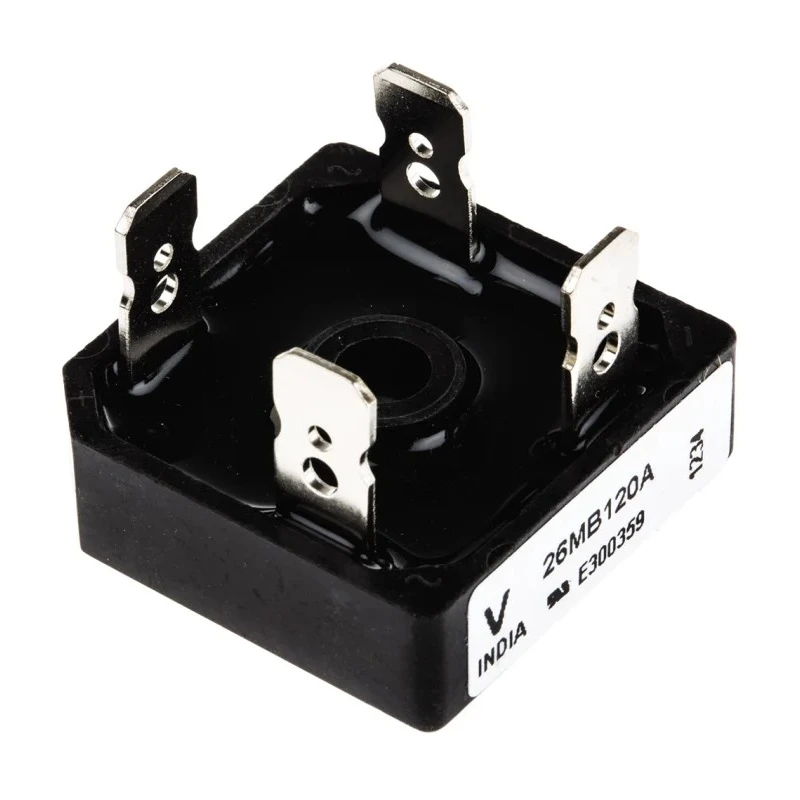 Vishay Single Phase Bridge Rectifier 1200 V 420 A Screw Mount D-34 Package 4-Pin VS-26MB120A