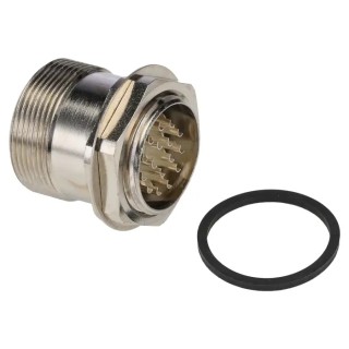 Lapp EPIC 16 Pole Straight Standard DIN Socket, 7.5A, 1.5kV, IP65, Screw Lock, Through Hole Female 50106202+00008945