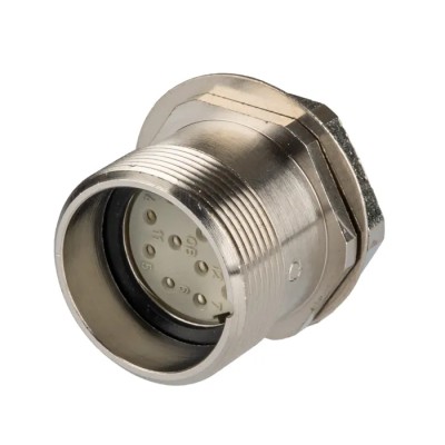 Lapp R 12 Pole Straight Standard DIN Socket Female 7.5A 1.5kV IP65 Screw Lock Through Hole 50106202+00008727