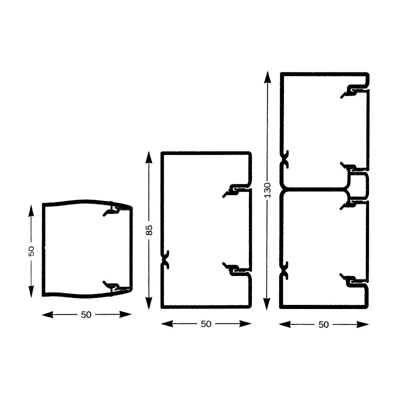 Planet-Wattohm Polyvinyl Chloride Cable Trunking Accessory Logix 85 mm Height 50 mm Width 48005