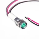 CML Innovative Technologies LED Green Panel Mount Indicator, 12V DC, 32mm Length, IP67, M8 Mount Hole 19050251WEC