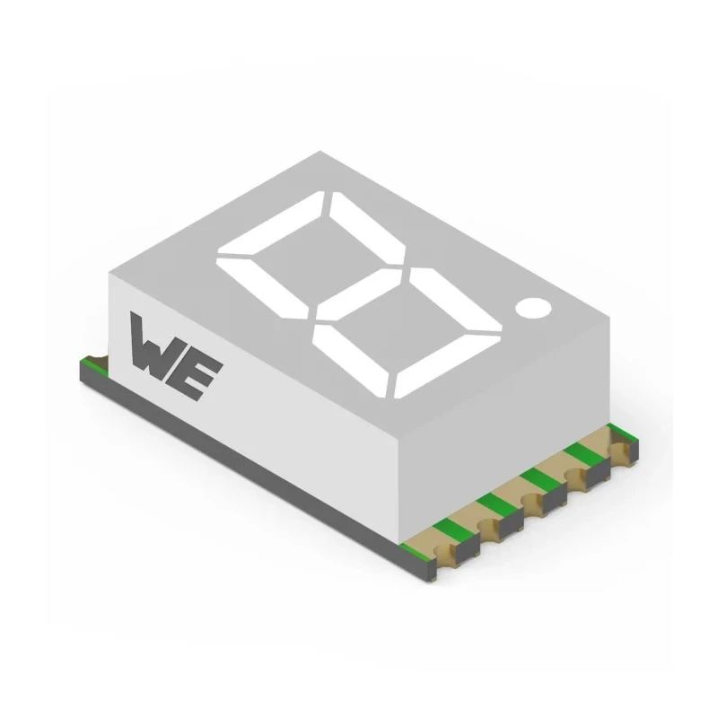 Wurth Elektronik 1 7 Segment LED Display Anode Super Red 28mcd Right Side 7.6 mm 157112S12800