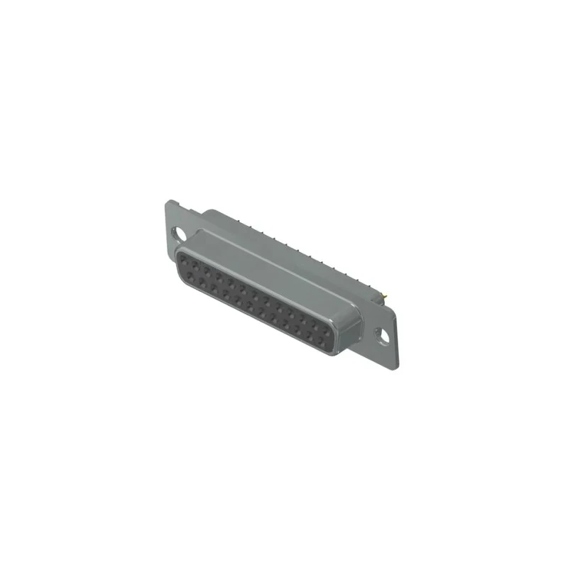 CONEC 25 Way Straight Through Hole Female D-Sub Connector with Mounting Hole, 125V, Polybutylene Terephthalate 164A10039X