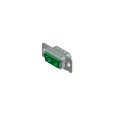 CONEC 2 Way Straight Through Hole D-Sub Connector Male with Mounting Hole 302W2CPXX99A10X
