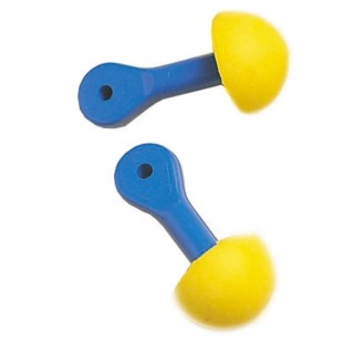 3M E.A.R Express Series Yellow, Blue Reusable Ear Plugs, 28 dB Rated, Corded, Polyurethane Foam EX-01-001