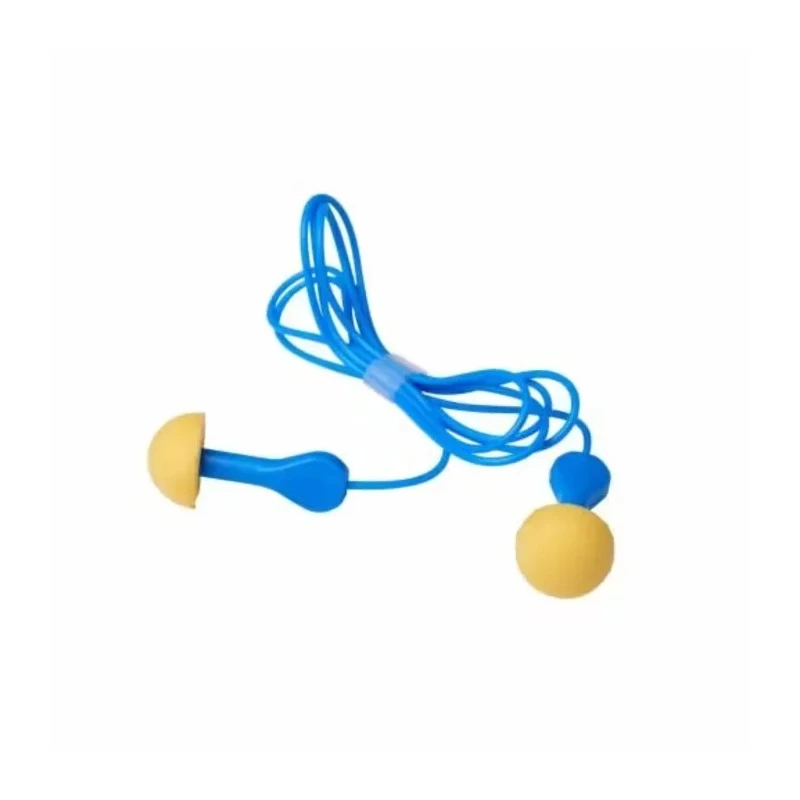 3M E.A.R Express Series Yellow, Blue Reusable Ear Plugs, 28 dB Rated, Corded, Polyurethane Foam EX-01-001