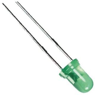 Kingbright 3 mm Green Through Hole LED 6.5 V 11.5 mA 85 mW Round Diffused Lens L-934GD-5V