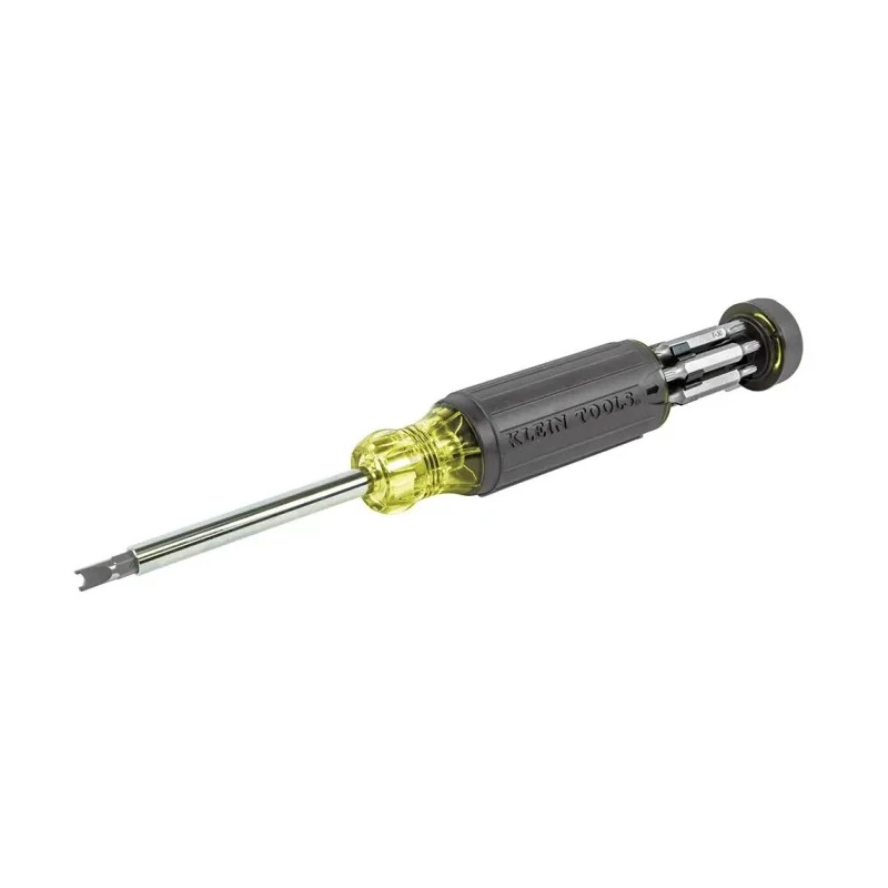 Klein Tools Interchangeable Standard Screwdriver Set 15-Piece Model 32291, Multi-Tip with Cushion Grip Handle, Taiwan 32291
