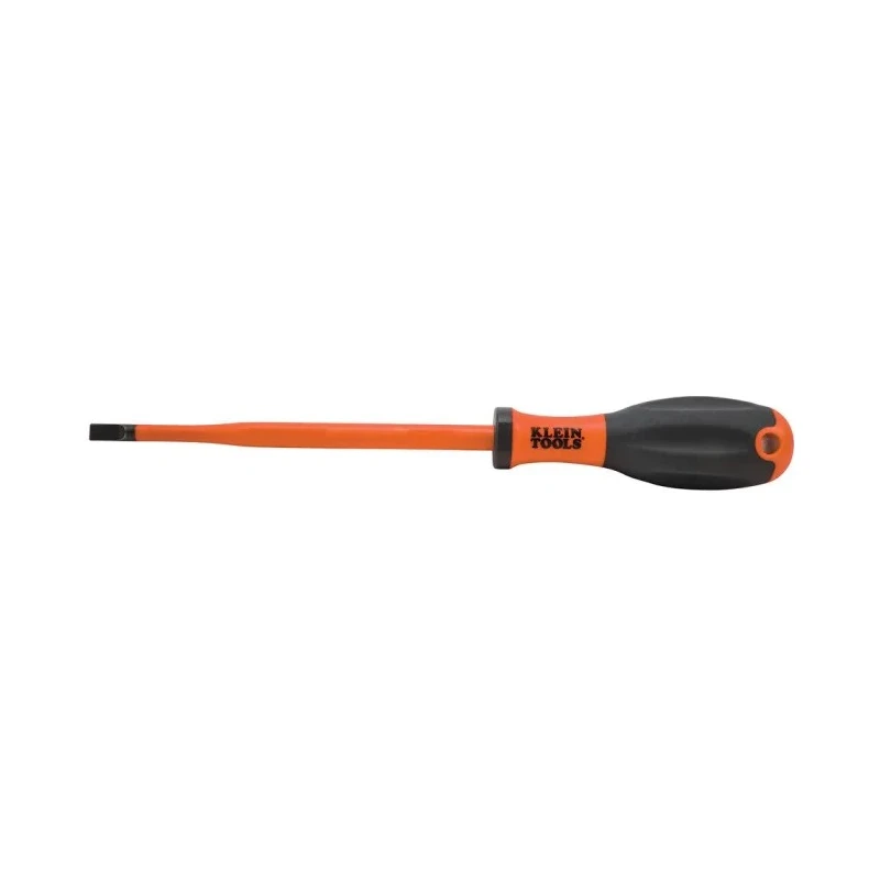 Klein Tools Insulated Screwdriver 125 mm Blade VDE 1000V Approved Ergonomic Grip 225mm Overall Length 32244INS