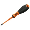 Klein Tools Insulated Screwdriver with PZ1 Tip, Hardened Steel Blade, VDE/1000V Approved, 180mm Overall Length 32262INS