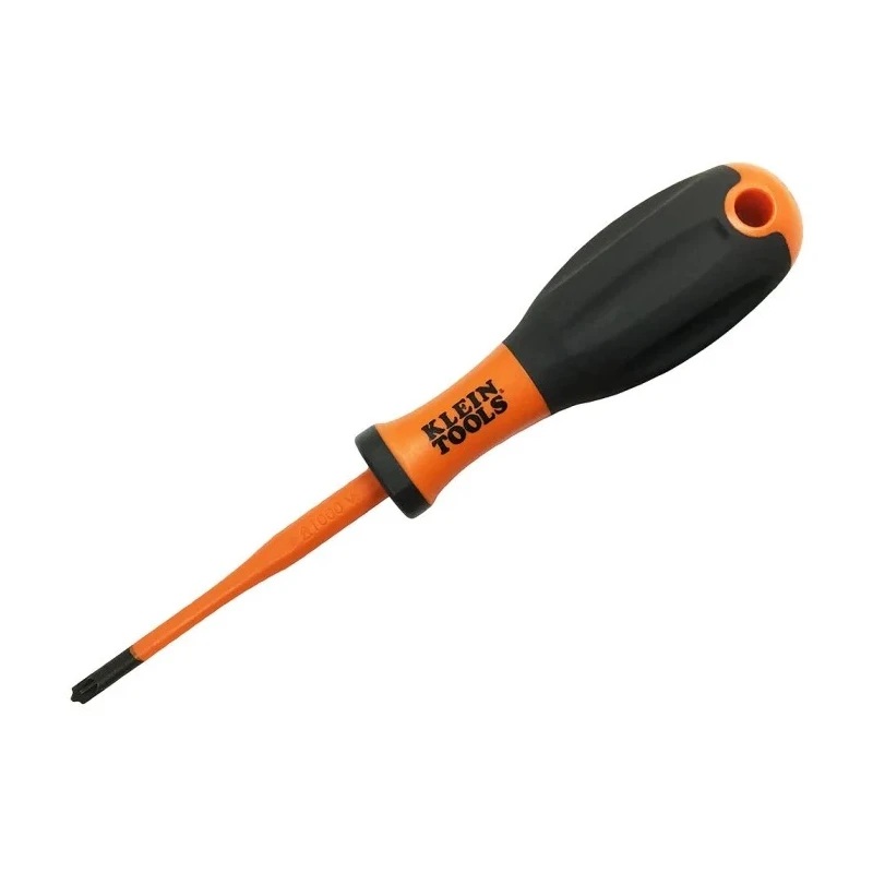 Klein Tools Insulated Screwdriver with PZ1 Tip, Hardened Steel Blade, VDE/1000V Approved, 180mm Overall Length 32262INS