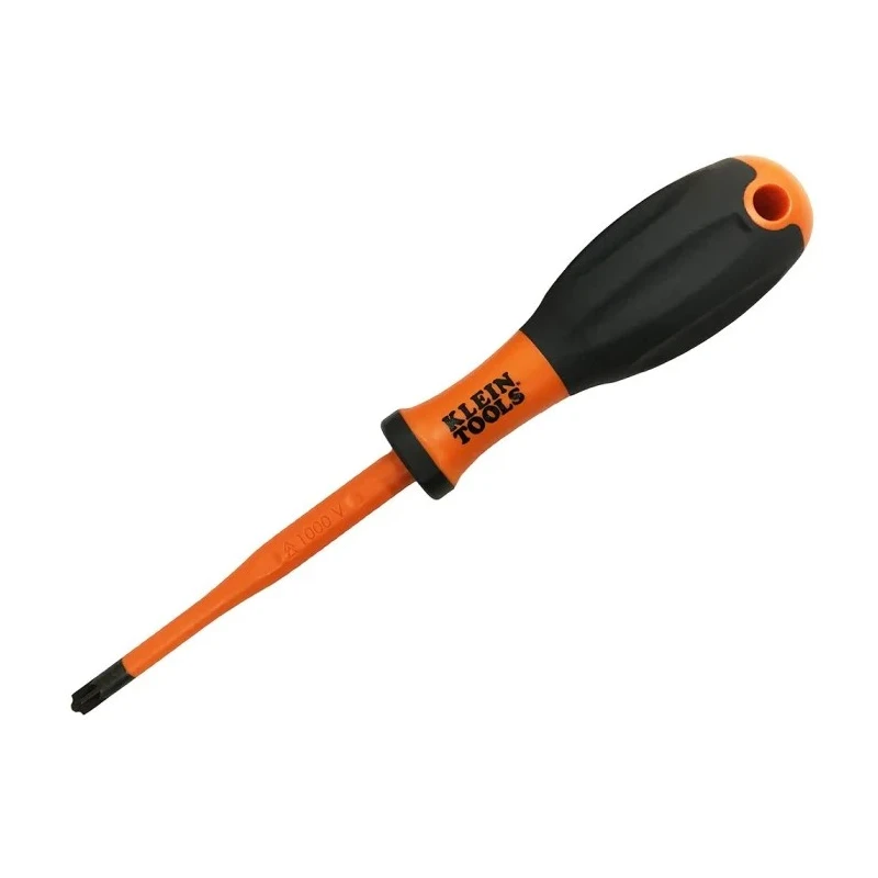 Klein Tools Insulated Screwdriver with PZ2 Tip, VDE/1000V Approved, Hardened Steel Blade, 210mm Overall Length 32263INS